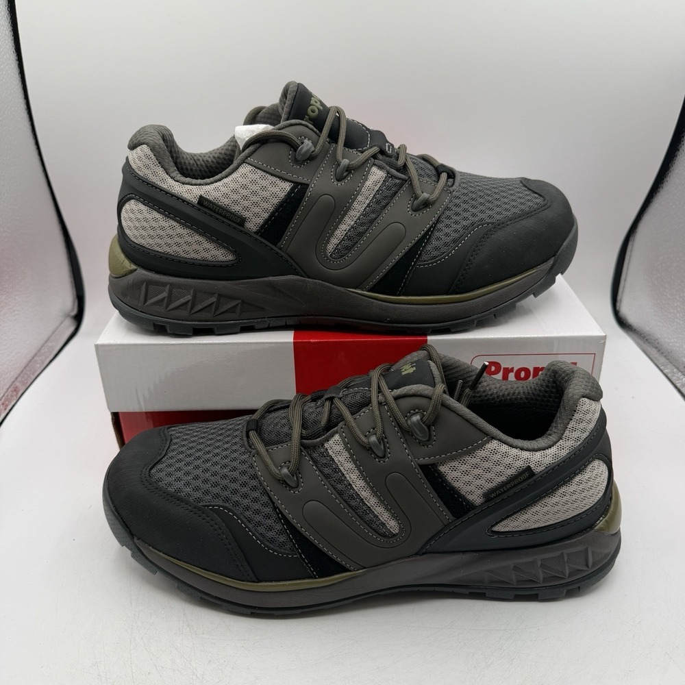 Propet Vercors Shoes Mens Sz 10.5 M(D) Grey/Olive Ortholite Sneakers‎ MOA002S